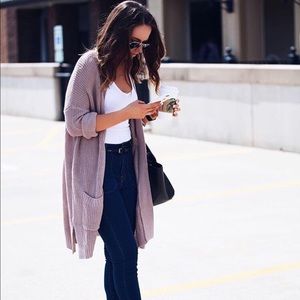 Cream Loose Knit Cardigan